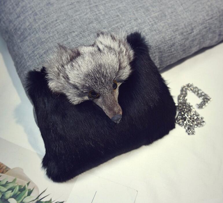 rabbit fur bag
