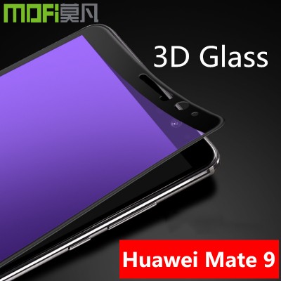 Huawei mate 9 glass huawei mate9 glass tempered glass MOFi original mate 9 3D curved glass full cover white soft edge 5.9 inch Phone Cases For huawei 