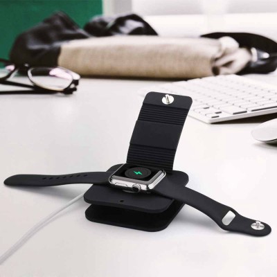 Charging Stand Charge Dock Holder Wallet Compatible with all 38mm and 42mm iWatch Apple Watch Made of Soft TPU/Silicon Material