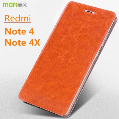 Xiaomi redmi note 4X case redmi note 4 case MOFi original xiaomi redmi note 4 pro flip case PU leather note 4X cover capa  5.5" 