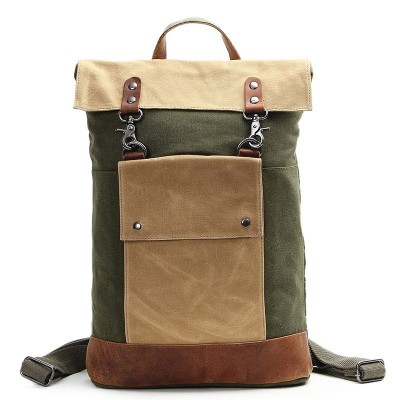 Men Canvas Backpack Canvas Rucksack Backpack Men Vintage Genuine ...