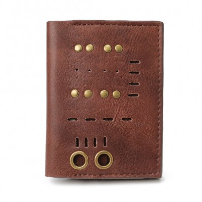 Steampunk Retro Trend Men's Wallet Vintage Metal Rivets Purses Punk Brown Stylish Short Wallet For Men Women