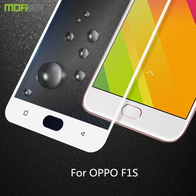 oppo f1s glass full cover white MOFi original oppo f1s tempered glass oppo a59 screen protector accessories front guard 5.5 inch 