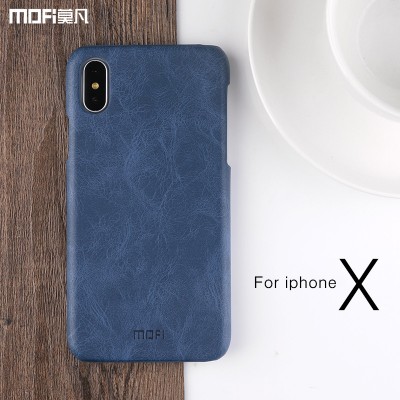 MOFI Phone case For iphone X case cover PU leather for iphonex edition back cover hard brown blue for ix case capa coque funda