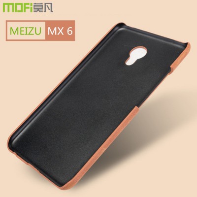 meizu mx6 case MOFi original meizu mx 6 phone cover back PU leather hard accessories coque funda shell capa brown 5.5 inch 