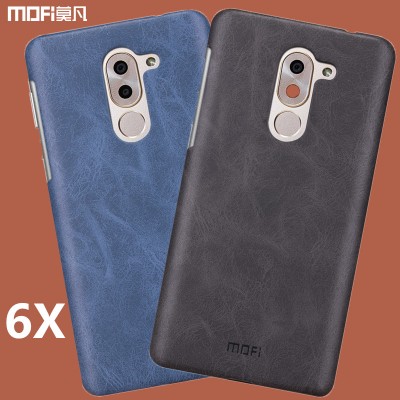 Huawei honor 6X cover case MOFi original PU back cover hard PC+PU leather case capa coque funda hawei honor6x case brown 5.5" Phone Cases For huawei 