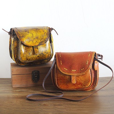 New 2019 Design Small Flap Women Classical Genuine Leather Handbags Ladies Cowhide retro Messenger Bag For Female Shoulder bags 