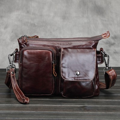 2019 Sale Flap Genuine Leather Vintage Solid Bag Color Single Real Men Shoulder Messenger Bags Designer Briefcase Satchel Mens 