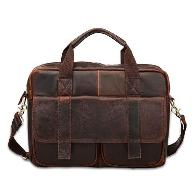 Soft Maletin Hombre Real Cowhide Leather Men Bags Vintage Handbags Briefcase Laptop Shoulder Cross Body Bag Business Tote 