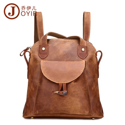 New style Retro Cow Leather backpack Fashion shoulder bags mini backpacks for teenage girls Genuine Leather backpack