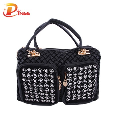 Rhinestone Handbags Designer Denim Handbags 2019 Fashion Women Travel Tote Bag Leisure Pillow Style Handbags Brand Rhinestone Hand Bags Designers Brand