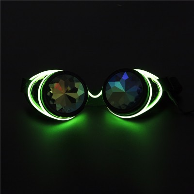 Steampunk Goggles Welding Cyber Illuminated Punk Goggles Retro Gothic kaleidoscope Colorful Lens Cosplay Eyewear