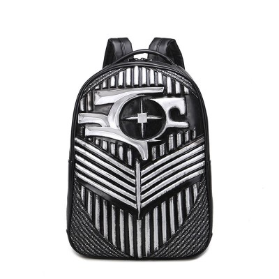 Retro Gothic Steampunk Unique backpack cool bag steampunk fashion Backpacks 2019 Hip-Hop PU Leather Mens Backpacks Vintage Punk Women Teenage Backpacks Casual Teenager Backpack