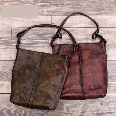 2019 Promotion High Capacity Ladies Handbags Genuine Leather Women Hand Bag With Quality Vintage Real Cowhide Shoulder Bags 