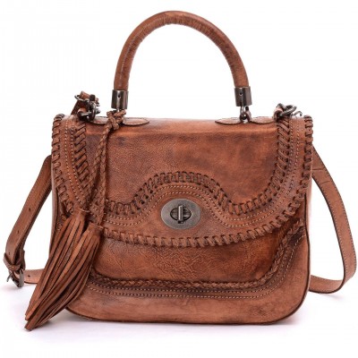 Brand Designer Genuine Vintage Women Cross-body Bags Ladies Tote Real Leather Male Business Messenger Bags OL Tassel Handbags 