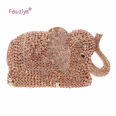 Fawziya Bags Handbags Women Crystal Elephant Clutch Purse Wedding Handbags And Clutches 