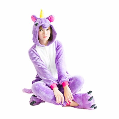 Winter Unisex Unicorn Pajamas Kigurumi Animal Star Pyjamas women Adult onesies Cosplay Flannel stitch Onesie Sleepwear Wholesale