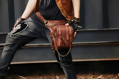 Custom Steampunk Thigh Waist Belt Bag Vintage Steampunk Leg Bag Shoulder Crossbody Multifunctional Bag