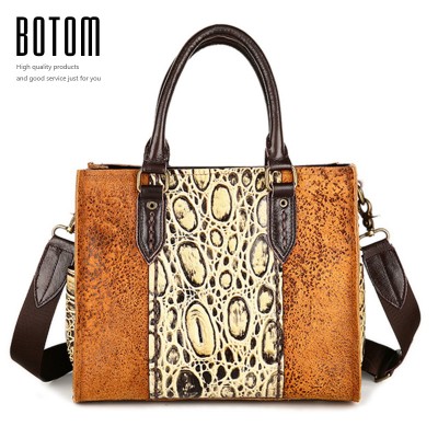 Sexy Bag New Luxury Designer Tote Bag Genuine Leather Shoulder Bag Sexy Leopard Pattern Orange Handbags Famous Women Large Capacity Bags