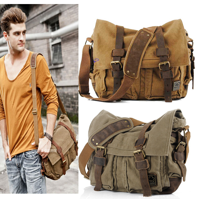 mens vintage messenger bag