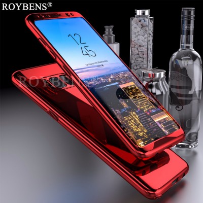 Roybens Samsung Galaxy S8 Case Luxury Ultra Thin Bling Mirror 360 Full Protection Cover For Galaxy S8 Plus Case