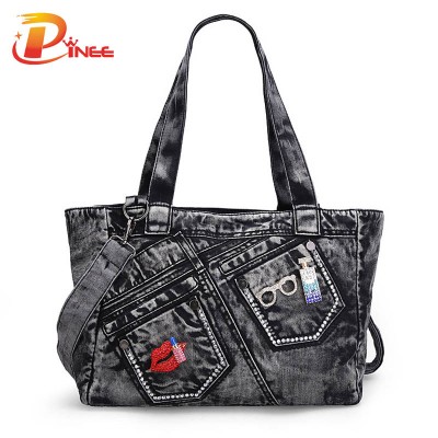 Vintage Denim Shoulder Handbags Denim Fashion Bag 2019 Women Bags Handbags Vintga Bag CrossBody Shoulder Messenger Bags