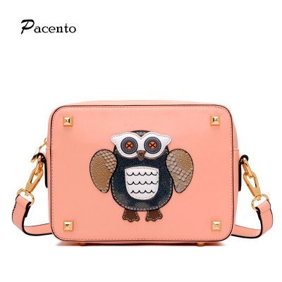 Hot Women Messenger Bag Cartoon Bags Owl Fox Crossbody Leather PU Lady Owl Small Bag Shoulder Bags Bolsas Femininas 