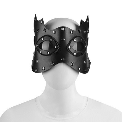 Original New Unisex Black PU Leather Masquerade Halloween Cosplay Adult Mask Steampunk Carnival Party Accessories Gothic Anime Props