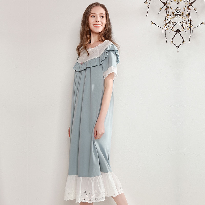 ladies long cotton nightdresses