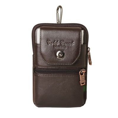 Leather Fanny Pack New Cowhide Men's Waist Bags Genuine Leather Casual Male Fanny Pack Small Belt bags For Men Black Brown