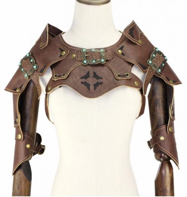 Punk Cosplay Steampunk PU Leather Gothic Armor Vintage COS Party Performance Props For Men And Women Halloween