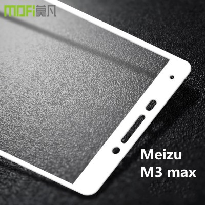 meizu m3 max glass MOFi original meilan max tempered glass full cover screen protector white  HD film front guard 6 inch 