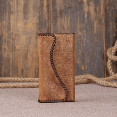 Direct Selling Vintage Genuine Leather Women Wallet Long Coin Pocket Purse Phone Female Card Holder Pures Money Clutch Wallets 