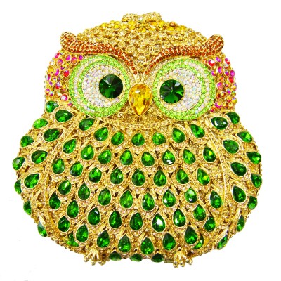 Animal braccialini Owl women bags pochette handmade prom Clutch evening bags Luxury party bags crystal clutch bags SC020 