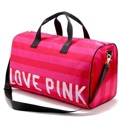 Sexy Bag Women Fashion Sexy Love Pink Handbags Barrel-Shaped Large Capacity Travel Duffle Striped Waterproof Beach Bag Shoulder Bag