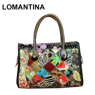 Sexy Bags Women Top-Handle Tote Messenger Bag Patent Leather Snake Pattern Sexy Ladies Handbags