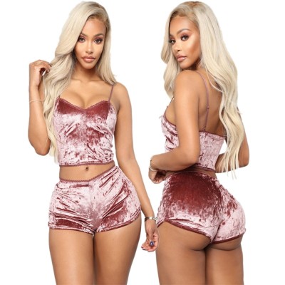 New 2019 Women Ladies Sexy Velvet Crop Tops Lingerie Underwear Pajamas Bralette Panty Set