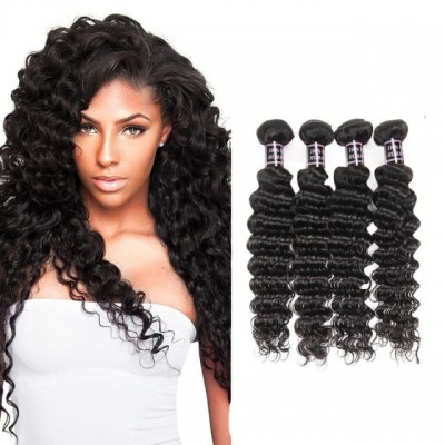 Ishow 7A Brazilian  Deep Wave Virgin Hair 4 Bundles Cheap 100% Human Hair Bundles 8''-28'' Brazilian Virgin Hair Free Shipping