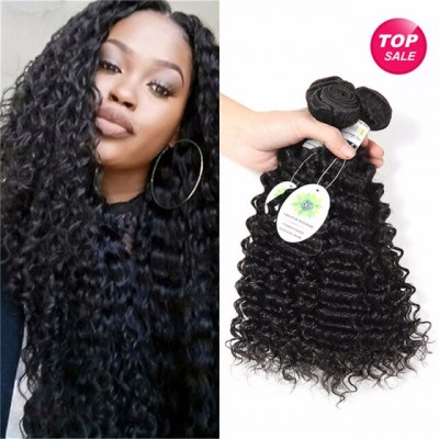 7A Brazilian Deep Curly Virgin Hair 4Pcs Unprocessed Brazilian Virgin Hair Curly Human Hair Extensions Cheap Brazilian Deep Wave