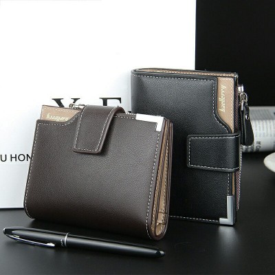 Brand mens wallet with zipper compartment purse Clutch bag male wallet Coin Small section portfolio Card  Pocket Holder wallets 