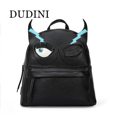 New Female Bag Pu Leather Women Bag Cute Animal Backpacks Monster College Wind Mini Backpack