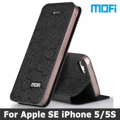 MOFI Case For iphone 5s case Original Mofi Brand For iphone se cover Stand holde Flip leather case + TPU soft case For iphone 5 se cases