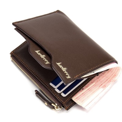 New Originality Designer Mens Wallets Soft PU Cross Vertical Black Brown Purses Wallet with ID Cards Holder