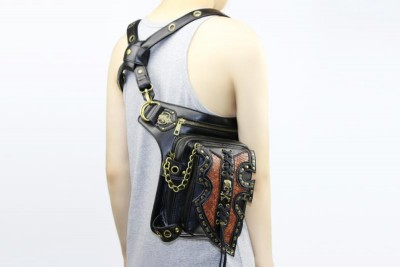 Custom Steampunk Thigh Waist Belt Bag Vintage Steampunk Leg Bag Shoulder Crossbody Backpack Multifunctional Bag