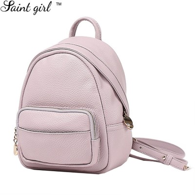 Brand Mini Backpack Women 2019 New Fashion PU Leather Small Backpacks Solid School Bag For Teenager