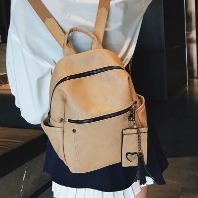 2019 new women female Waterproof backpack shoulder bag womens small backpack College wind PU Leather backpack for girls