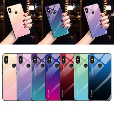 Gradient Tempered Glass Case For Xiaomi Mi 8 Lite Mi A2 Lite A1 Mix 3 Redmi 6 Pro 5 Plus 6A Note 5 6 Pro 7 6 Pocophone F1 Case