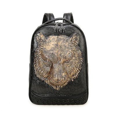 2019 3D Leather Backpacks Vintage Gothic Steampunk Unique backpack cool bag steampunk fashion Shoulder Bags Men Women PU Leather Animal Punk Rivet Laptop School Bags for boys girls