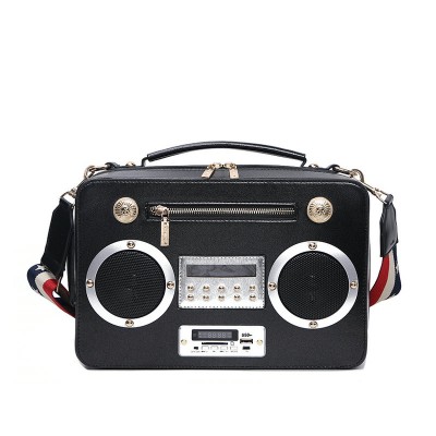 Fun Popular Cheap Fashion Unique Purses and Handbags With Chain Strap, Multi-media music player womens handbag sing crossbody bags with battery and remote contro! 