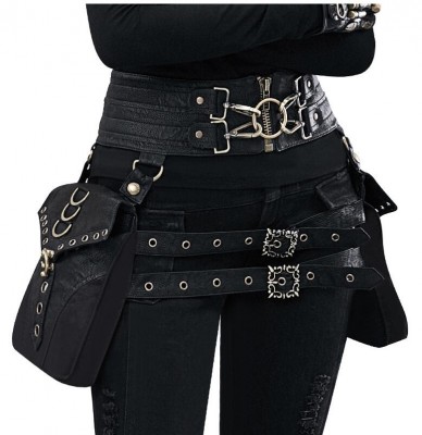 Vintage Steampunk leather Steam Punk Retro Rock Gothic Retro Cosplay Battlegrounds Waist Bags Packs Victorian Women Men leg bag